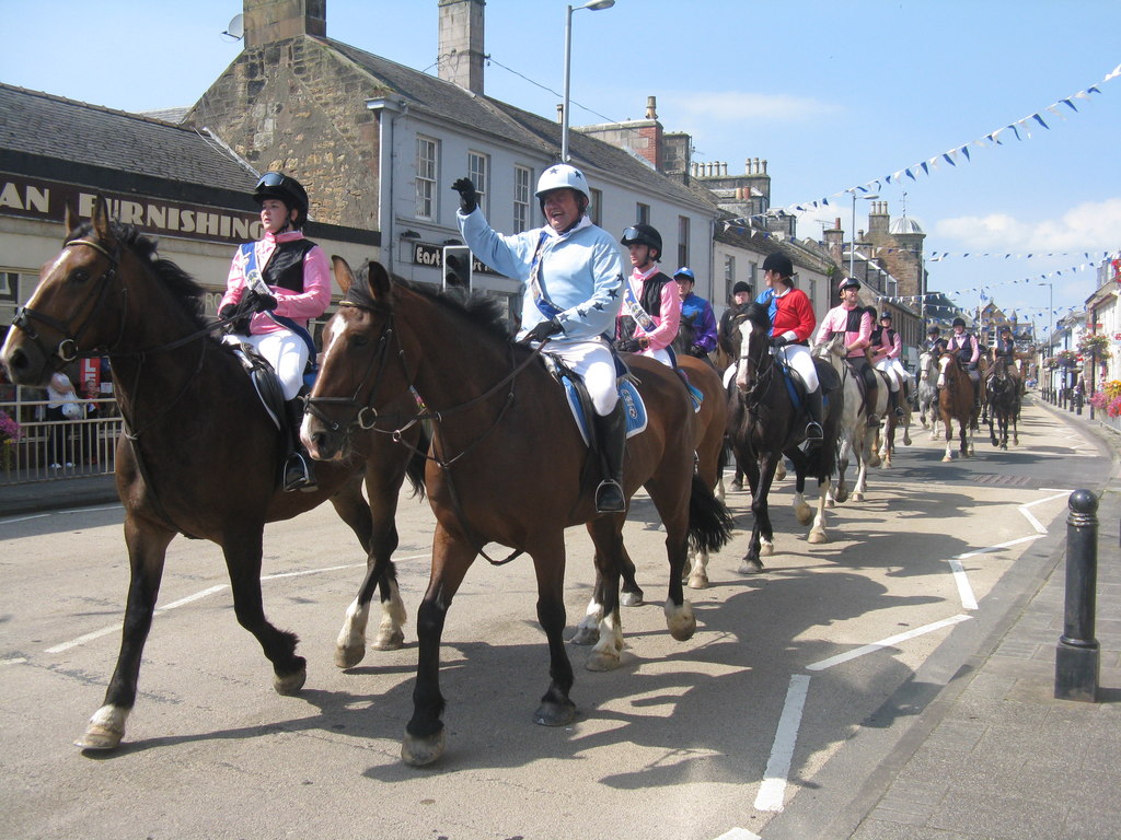 Riding the Marches at Sanquhar © M J Richardson :: Geograph Britain and ...