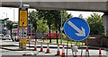 J3474 : M3 closed sign, Belfast (August 2015) by Albert Bridge