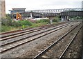 View from a Bristol-Cardiff train - Windsor Road bridge, Cardiff