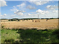 Wheat stubble and big bales on Water Run Farm