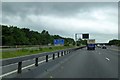 Temporary crash barrier at Junction 29 of M1 southbound