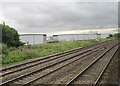 View from a Bristol-Cardiff train - Industrial units on Cardiff outskirts