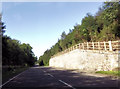 Retaining wall alongside A494