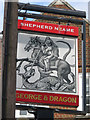 TQ1666 : George & Dragon sign by Oast House Archive