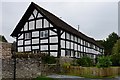 Eardisley: Church Road: Small terrace of mock Tudor houses