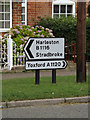 TM2867 : Roadsigns on the B1116 Laxfield Road by Geographer