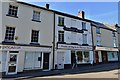 Monmouth: Businesses on the south side of the Monnow bridge