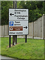 Roadsign on the B1119 Mount Pleasant