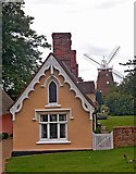 TL6030 : Almshouses and windmill, Thaxted by Jim Osley