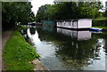 Houseboats moored along the Grand Union Canal