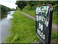 Milepost along the Grand Union Canal towpath