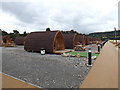 SH7767 : Accommodation pods at Surf Snowdonia - East by Richard Hoare