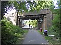 Cut-outs decorating the railway bridge, Mid Lavant