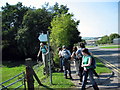 Llwybr yn gadael yr hewl / Path leaving the road