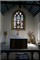 ST2952 : Church of Saint Mary, Berrow:  Altar and east window by Bob Harvey