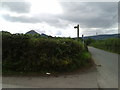 Lane junction, with The Skirrid in the background