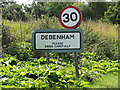 Debenham Village Name sign