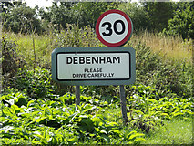 TM1763 : Debenham Village Name sign by Geographer