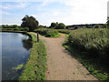 Junction of path with towpath
