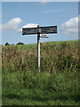 Roadsign on the B1077 Aspall Road