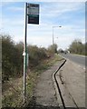 SU5666 : Bus stop, westbound A4 west of Woolhampton by Robin Stott
