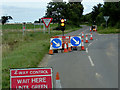 Road Works at a Rural Junction near Thursford