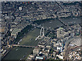 London and the River Thames from the air