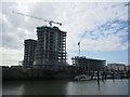 More large blocks of apartments under construction, Victory Pier