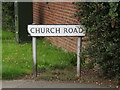 TQ7195 : Church Road sign by Geographer