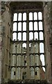 SU8921 : Cowdray - Great Hall window - view of the Gatehouse by Rob Farrow
