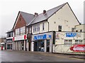 Shops & old Level Crossing gates, Belvoir Road, Coalville