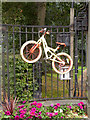 NY9363 : The stripey bikes of Hexham (8) by Oliver Dixon