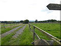 Footpath turns south towards Woodman