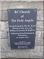 Holy Angels RC Church, Ash: re-dedication plaque