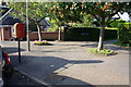 Postbox on a post at Horseman Close / Clays Close junction