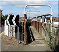 Southern end of a tubular footbridge, Lake, Isle of Wight