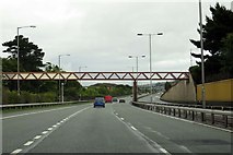 SH8479 : Footbridge over the North Wales Expressway by Steve Daniels
