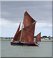TM0715 : Sailing barge 'Repertor' passing Mersea Stone by Stefan Czapski