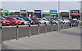 Cars and shops in Abbey Wood Retail Park, Filton