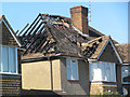 Fire-damaged house in Highfield Road