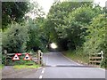 Cattle grid on the road up North Hill