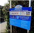 APCOA car park information board near Warminster railway station