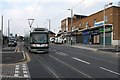 Tram leaving the Southchurch Drive stop