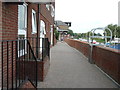 Recently completed section of flood defence-wall