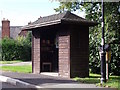 Bus shelter with a library