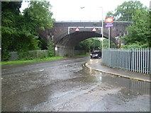 TL3000 : Railway bridge over Cattlegate Road near Crews Hill station by Marathon