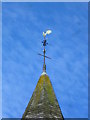 Steeple and weathercock on Ashurst church