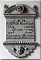 St Mary, Brinkley - Wall monument