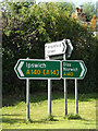 Roadsigns on the A140 Ipswich Road