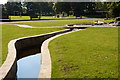 A water trail at Eureka park, Swadlincote